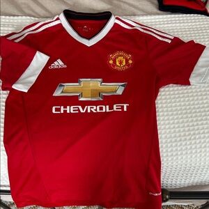 Adidas Red Manchester United Soccer Jersey